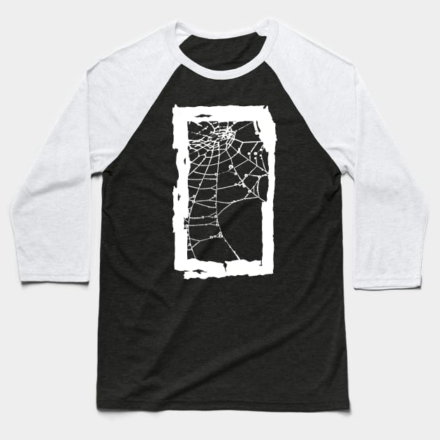 Spider Web Baseball T-Shirt by TJWDraws